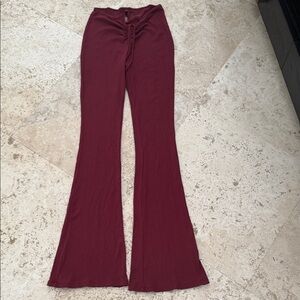 SKIMS Burgundy Flare Pants